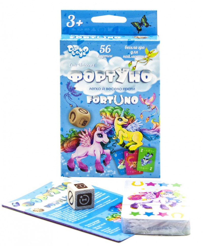 Дитяча розвиваюча настільна гра "ФортУно Cute Unicorns" UF-04-01U укр. мовою