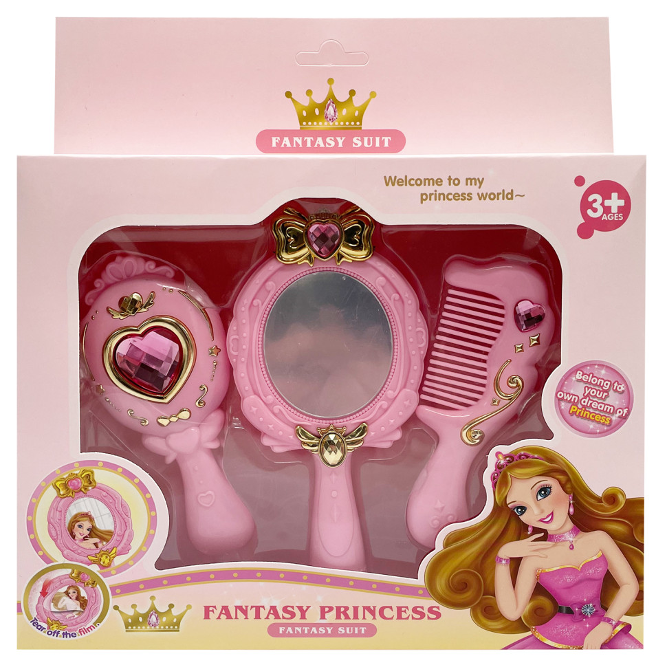 Аксесуари для дівчат "Fantasy Princess" C8824 дзеркало, розчіска