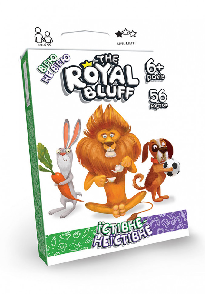 Дитяча карткова гра "The ROYAL BLUFF їстівне-неїстівне" RBL-02-01U укр. мовою