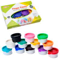 Набір для творчості "Пальчикові фарби" Bamvi MK 5394, 12 кольорів, 30 мл