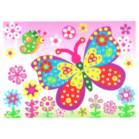 Дитяча мозаїка за номерами "Метелики" 13-126-9 різнокольорові камінчики