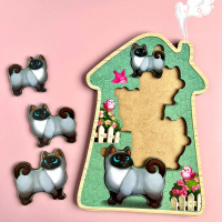 Настільна гра-сортер "Веселі котики"Ubumblebees (ПСФ066) PSF066 більше-менше