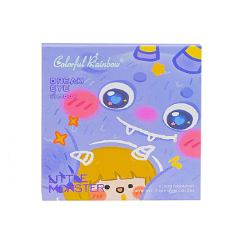 Дитяча палетка тіней для повік 2776/7/8/9, 9 кольорів, аплікатор