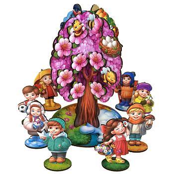 Дитяча настільна гра "Пори року абрикоса" (ПСД295) PSD295 дерев'яна