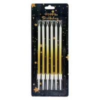 Набір свічок для торта "Градієнт" JY-1059(Gold) 6 штук, розмір 13 см