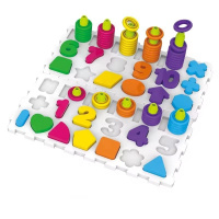 Розвиваюча гра "Логіка-вкладиш 4 в 1" DF80 цифри, букви, фігури, транспорт