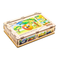 Дитячий дерев'яний пазл Фрукти 4 в 1 Puz-84681, 80 елементів