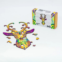 Фігурний дерев'яний пазл "Благородний олень" PuzA3-00730, 95 деталей