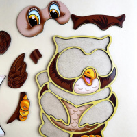 Дерев'яний пазл-вкладиш "Сова" Ubumblebees (ПСД087) PSD08 пазл-контур