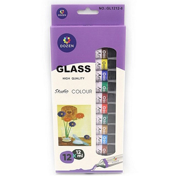 Набір фарб для скла та кераміки DSCN0678, 12 мл 12 шт