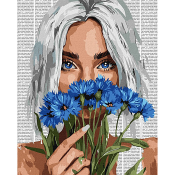 Картина за номерами "Барвиста поезія: Волошки" ©art_selena_ua KHO8584, 40х50 см