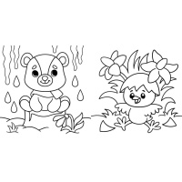 Дитяча розмальовка "Весна" 1806004 серія "Водяні забарвлянки", 12 сторінок