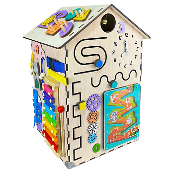 Розвиваюча іграшка Бізікуб "Будинок" TG200333 натуральний, 55х30 см