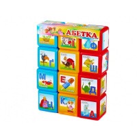 Дитячі розвиваючі кубики "Абетка Велика" 18231, 12 шт. в наборі