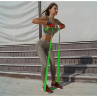 Стрічка еспандер PowerPlay PP_4112_Green_Medium зелений, на 9 кг