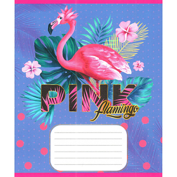 Зошит учнівський "Рожевий фламінго" 012-500059K-2 в клітинку, 12 аркушів (959050)