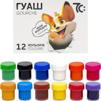 Дитячі гуашеві фарби 7C21203, 12 кольорів по 10 мл