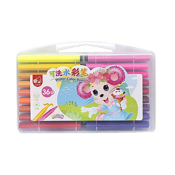Набор фломастерів "Water color pen" 36 кольорів 204-36 у пластикому боксі