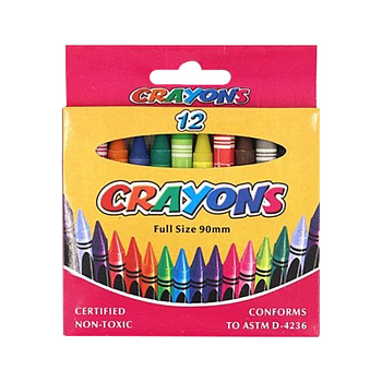 Набір дитячих воскових олівців "Crayons" 8496-12E 90 мм, 12 кольорів