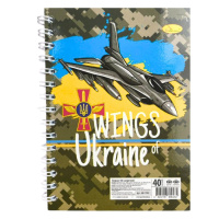 Блокнот А6 "Патріотичний" АП-1903-5, 40 аркушів, пружина збоку