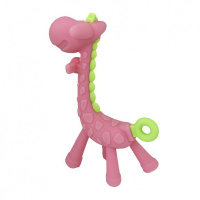 Силіконовий прорізувач "Жираф" MGZ-0423(Pink) без футляра 