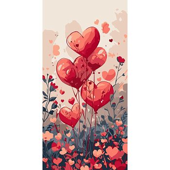 Картина за номерами "Повітряні серця" 16517-AC 40х80 см