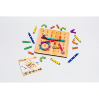 Геометрична розвиваюча "Дошка Монтессорі" Puz-27260, 56 комбінацій