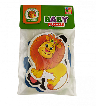 Дитячі бебі пазли "Зоопарк" VT1106-85 картинки - 4 шт