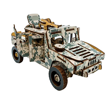 Дерев'яний 3D конструктор Хамер 65-00743, 65 деталей