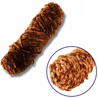 Пряжа плюшева синель PP106, 100 грам, 100% поліестер, темна карамель