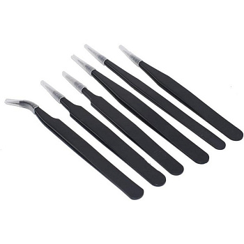Набір антистатичних пінцетів ESD10  в наборі 6 штук
