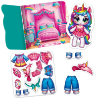 Гра розвиваюча з липучками "Єдиноріжка" VT1320-01, 11 елементів одягу