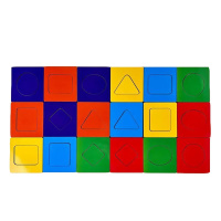 Вкладиші Дошки Сегена "Фігури, кольори" (ПСД212) PSD212, 18 комплектів у наборі