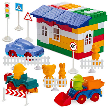 Дитячий конструктор "Лідер" №5 1-054, 200 великих деталей