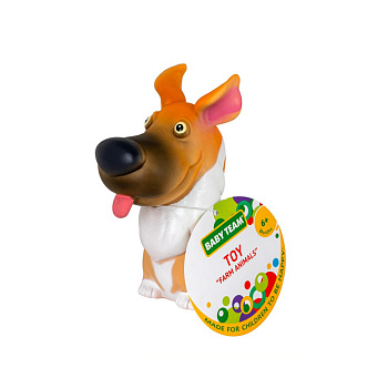 Дитяча іграшка для купання "Бризкаючі тварини ферми песик" 8753_песик