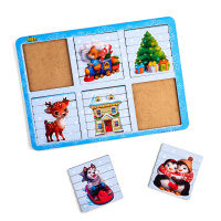 Розвиваючі пазли-палички "Новорічні" (ПСД229) PSD229 двосторонні