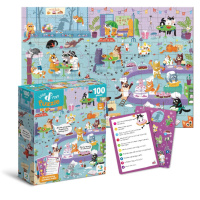 Дитячий пазл Шукай та знаходь "Котяче кафе" 300667, 100 елементів