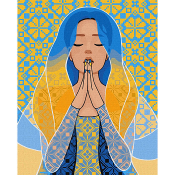 Картина за номерами "З благанням у серці" ©mosyakart Ідейка KHO2678 40х50 см