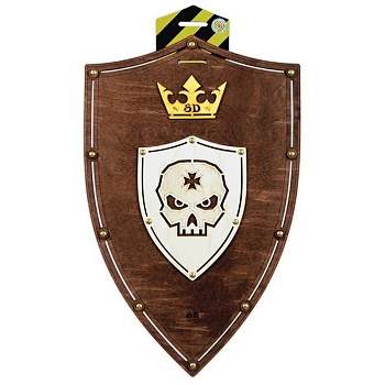 Сувенірний дерев'яний щит "Череп Венге" S-ScullV 47х30 см