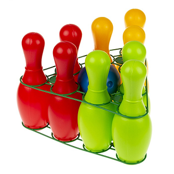 Ігровий набір для боулінгу "Веселка 9" 0732, кеглі - 9 шт, куля