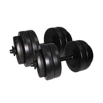 Гантелі складальні композитні в пластиковій оболонці Rock Pro 2 шт по 13 кг NE-PL-G-013-2