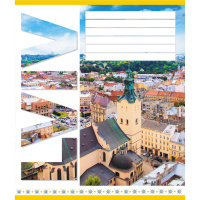 Зошит загальний "Міста України" 060-610031K-5 в клітинку, 60 аркушів