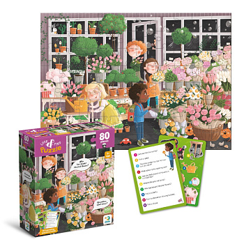 Дитячий пазл Шукай та знаходь "Квітуча весна" 300664, 80 елементів