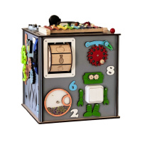 Розвиваюча іграшка Бізікуб TG3461117500, 30х30х30 см Сірий