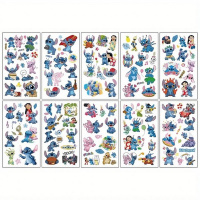 Дитячі тимчасові тату "Ліло та Стіч" lilo-stich-tattoo-10, 12х7 см