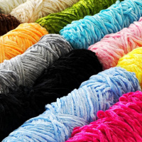 Пряжа плюшева синель PP117, 100 грам, 100% поліестер, зелений