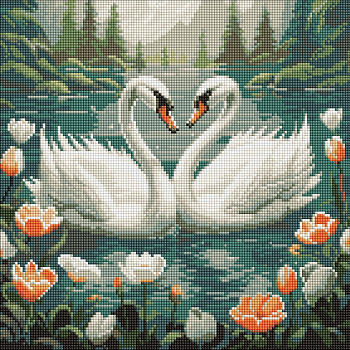 Алмазна мозаїка "Лебедина вірність" AMO7964 40х40см