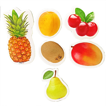 Дитячий набір магнітів "Фрукти та ягоди" ML4032-20 в наборі 6 магнітів