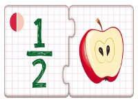 Дитячі розвиваючі пазли-половинки "Вивчаємо дроби" 1214004 укр. мовою