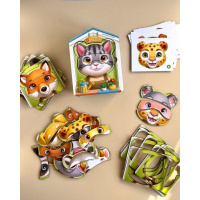 Дерев'яний пазл-вкладиш  "Збери тварин" Ubumblebees (ПСФ134) PSF134, 39 деталей